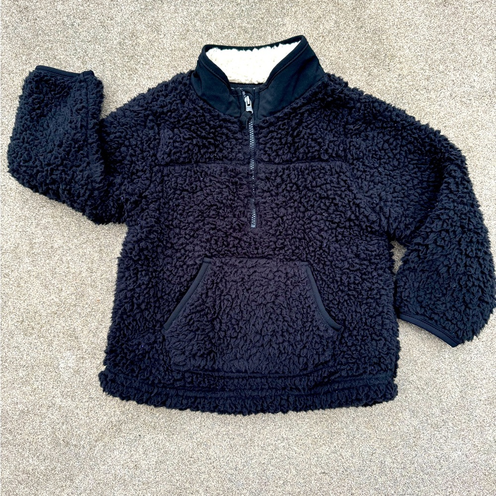 Wonder Nation, Long Sleeve, Black, Sherpa, Jacket, Size 3T